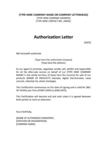 Free Custom Llc Authorization To Sign Template  Sample