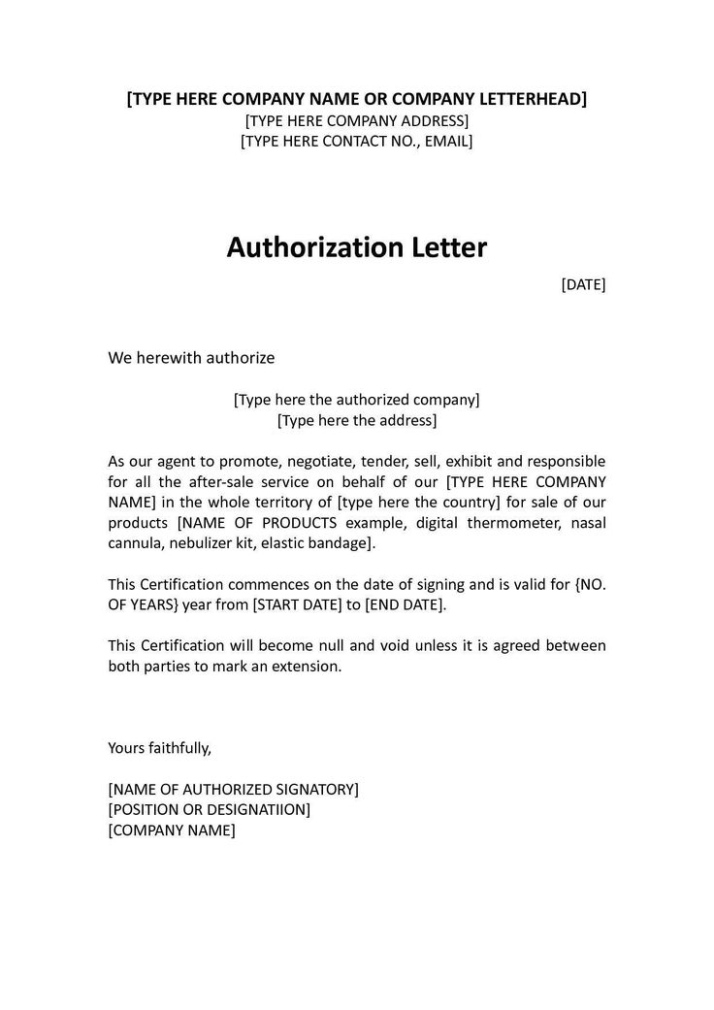 Free Custom Llc Authorization To Sign Template  Sample