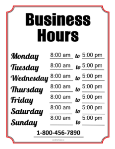 Free Custom Office Hours Sign Up Sheet Template Excel Sample