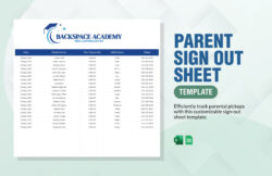 Free Custom Parent Sign In And Out Sheet Template Excel