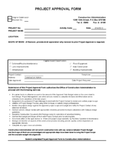 Free Custom Project Approval Sign Off Template Doc