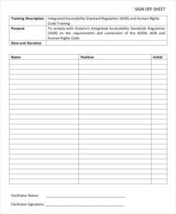 Free Custom Punch List Sign Off Template Doc