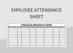 Free Custom Staff Sign In And Out Sheet Template  Sample