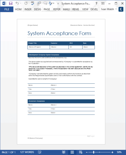 Free Custom User Acceptance Testing Sign Off Template Doc Sample