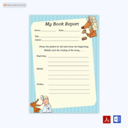 Free Editable 3Rd Grade Classic Book Report Template Doc