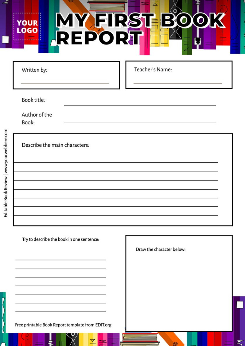 Free Editable 5Th Grade Book Report Outline Template Sample