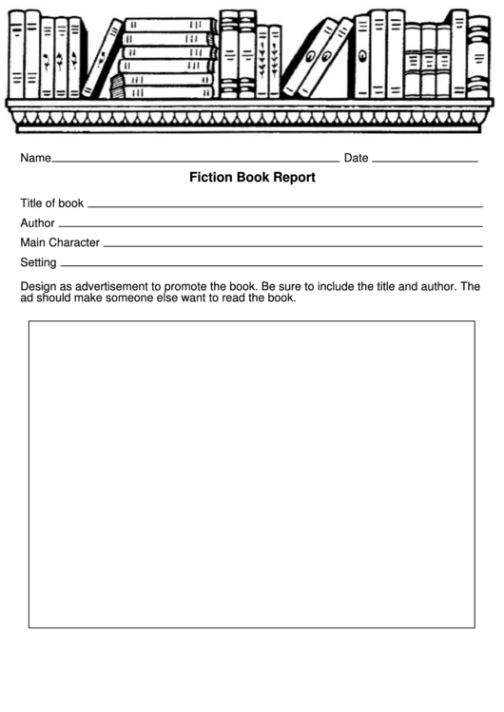 Free Editable 5Th Grade Fiction Book Report Template Doc