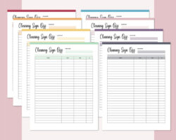 Free Editable Bathroom Cleaning Sign Off Sheet Template Excel Sample