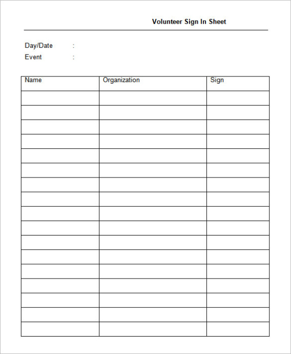 Free Editable Employee Sign In Sheet Template Pdf