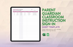 Free Editable Parent Sign In And Out Sheet Template Word Sample