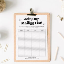 Free  Mailing List Sign Up Template Excel