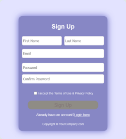 Free  Membership Sign Up Form Template Pdf