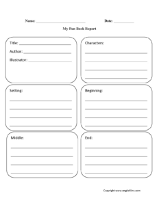 Free Printable 5Th Grade Book Report Outline Template