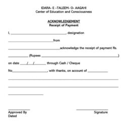 Free Printable Acknowledgement Sign Off Template Excel