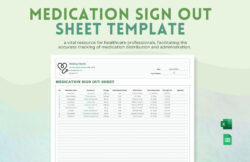 Free Printable Medication Sign Out Sheet Template