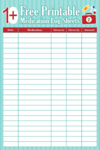 Free Printable Medication Sign Out Sheet Template Doc Sample