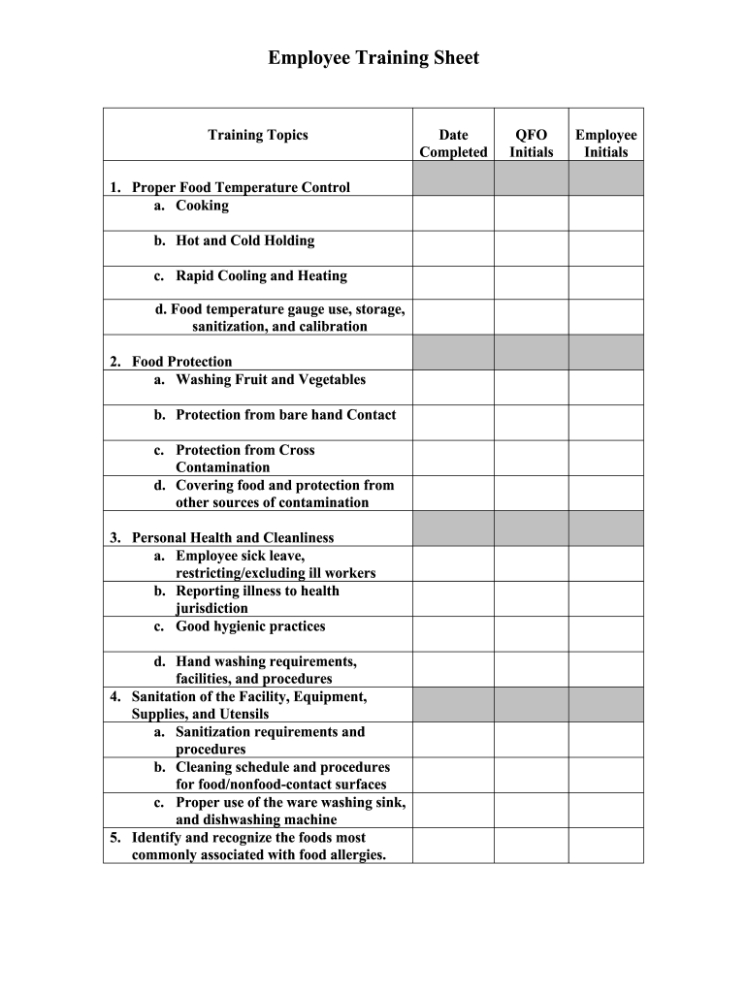 Free Printable Task Sign Off Sheet Template  Sample