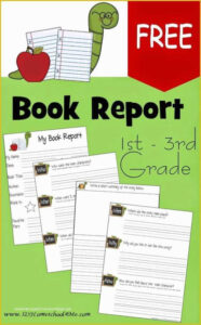 Free Sample 2Nd And 3Rd Grade Book Report Template Word