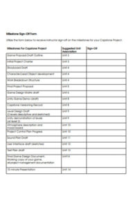 Free  User Story Sign Off Template Excel