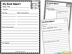 Printable 5Th Grade Middle School Book Report Template