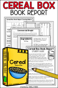 Printable Cereal Box Biography Book Report Template Sample