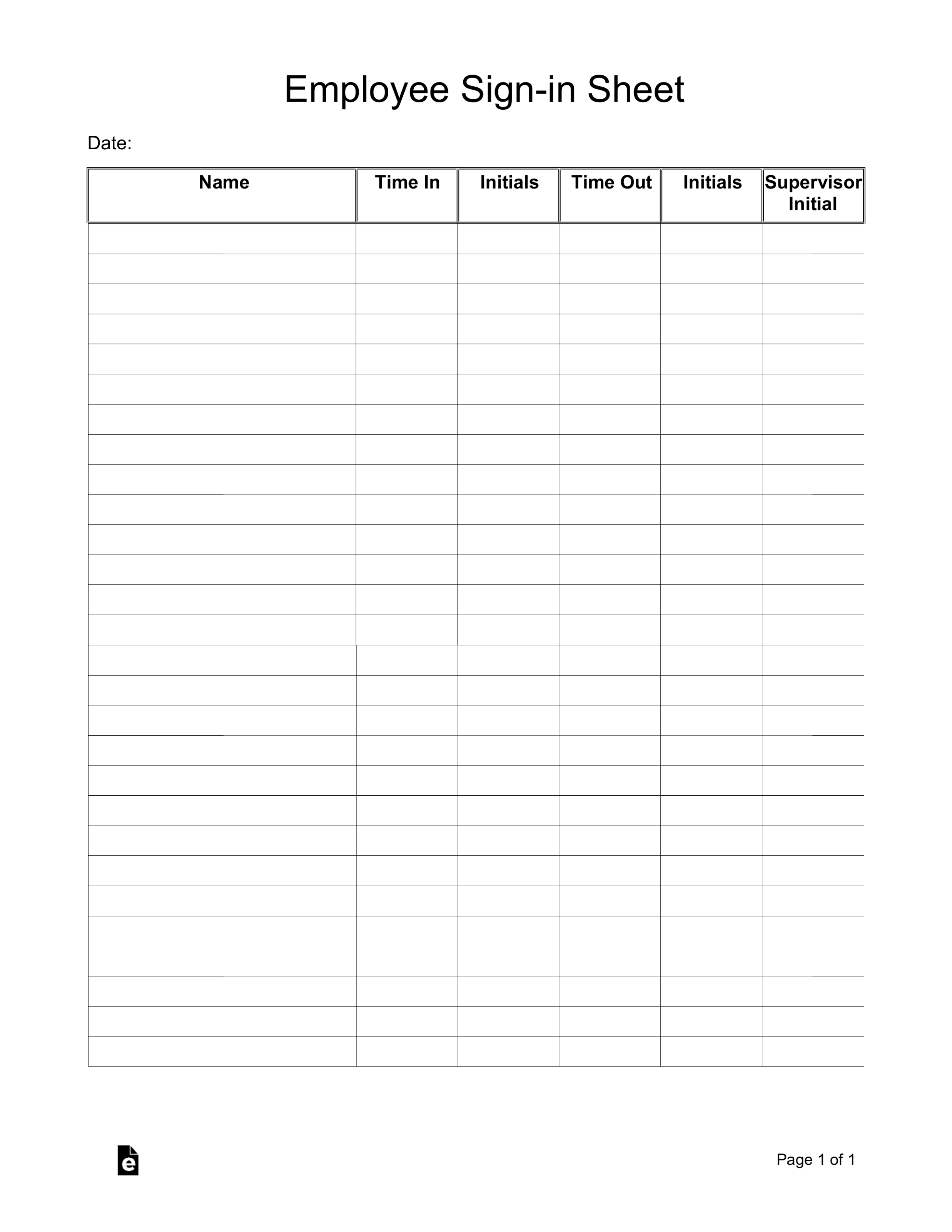 Printable Create A Sign In Sheet Template Excel Sample