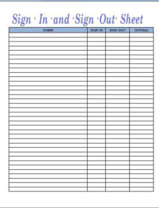 Printable Create A Sign In Sheet Template Pdf