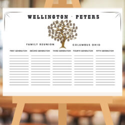 Printable Family Reunion Sign In Sheet Template Word