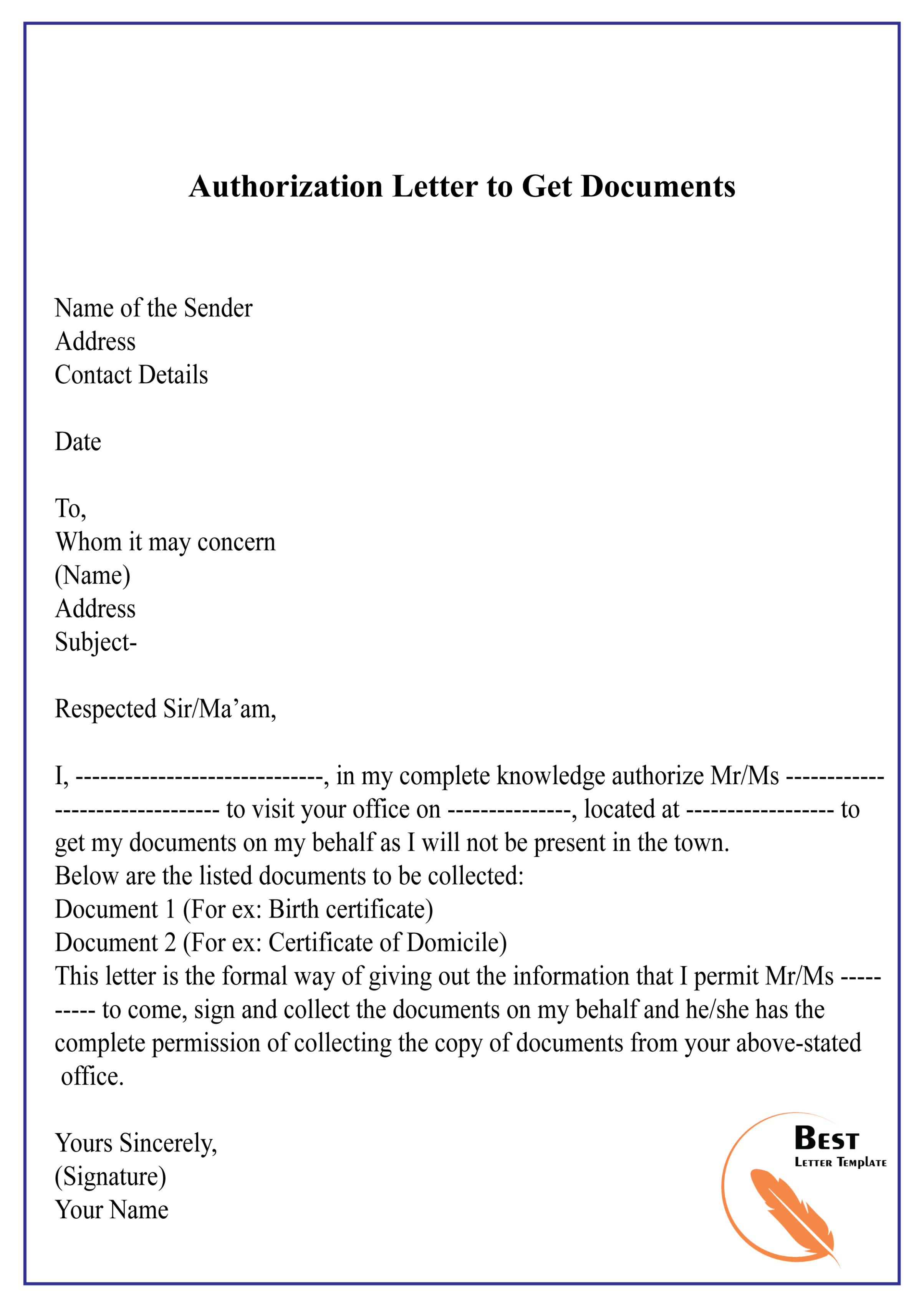 Printable Llc Authorization To Sign Template Word Sample