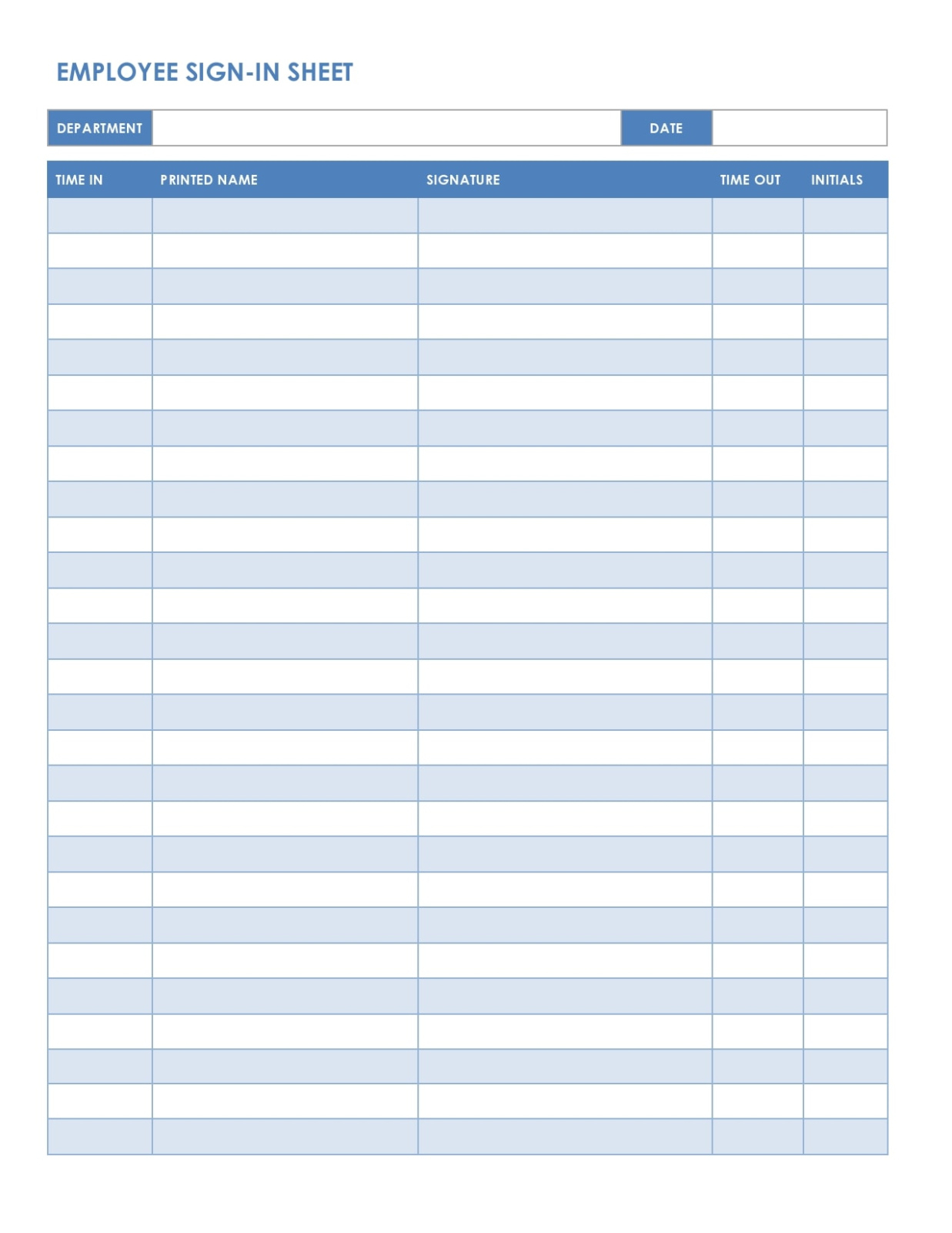 Printable Office Key Sign Out Sheet Template Word