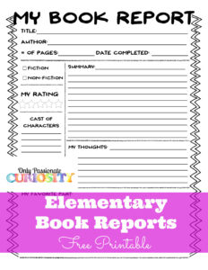 Sample 3Rd Grade Biography Book Report Template Excel