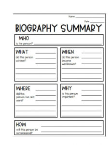 Sample 3Rd Grade Biography Book Report Template Excel