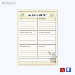 Sample 3Rd Grade Classic Book Report Template Sample